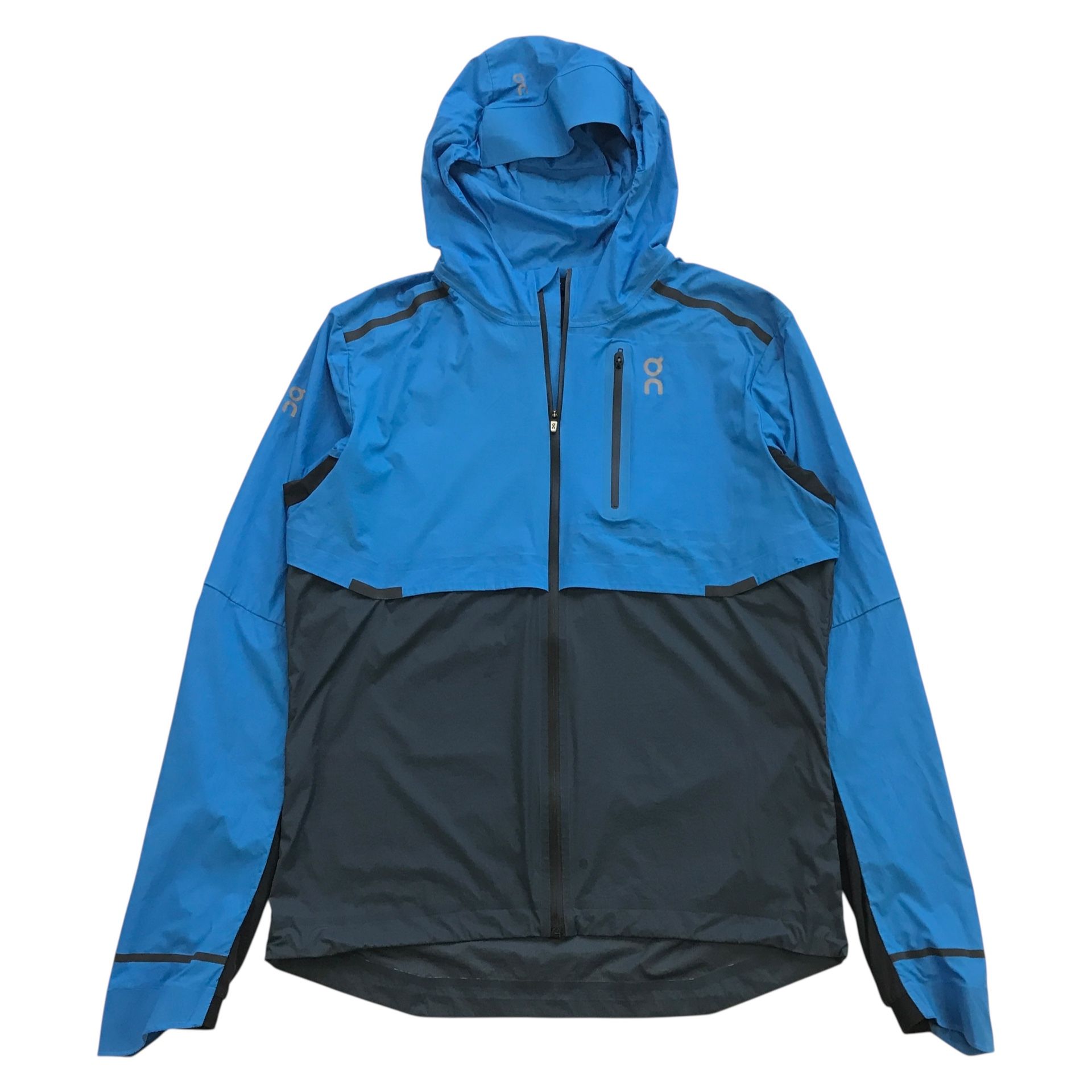 Oncloud Weather Windbreaker Jacket Mens Small S Blue Running Sweatshirt Full Zip