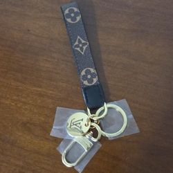 LV key chain with charms