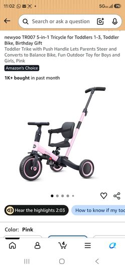Pink tricycle