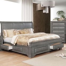 Queen Bed Frame  Dresser Mirror One Nightstand   Free Local Delivery   Check The Description