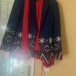 Mens Christmas Suit Tie Included 
