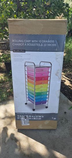 ROLLING CART WITH 10 DRAWERS