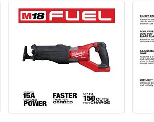 Milwaukee M18 FUEL 18V Lithium-Ion Brushless Cordless Super SAWZALL Orbital Reciprocating Saw (Tool-Only)