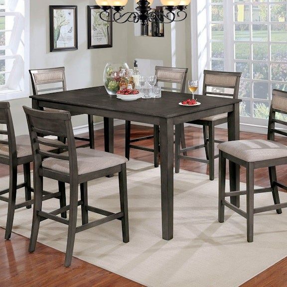 ✅️✅️7 Pc. Counter Height. Table Set grey color✅️