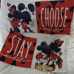  Mickey and Minnie mouse Pillow Covers