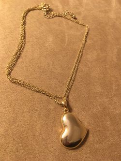 Gold tone heart necklace