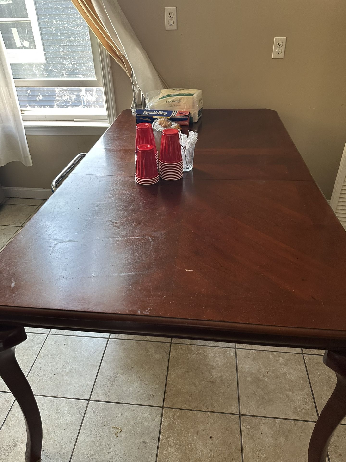 Solid Wood Expandable Dining Room Table