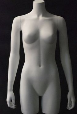 Mannequin Mall Female Mannequin Torso Matte White Excellent Condition Sewing Hobby Reselling