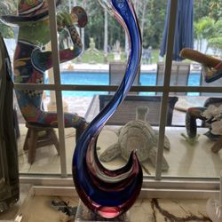 LARGE MURANO SOMMERSO 18.5” SWAN
