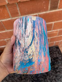 Colorful Abstract Art Painted planter