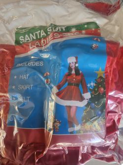 Mrs. Clause Ladies 3pc Santa Suit