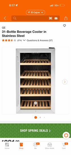 GE bottle beverage cooler