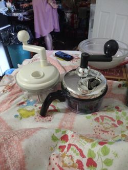Two Manual Food Processors