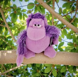 2011 Rinco 6" Shaggy Neon Purple Orangutan/Gorilla Shaggy Long-Pile Faux Mane Plush. The 2011 Rinco Shaggy Neon Purple Orangutan/Gorilla is a small, 6