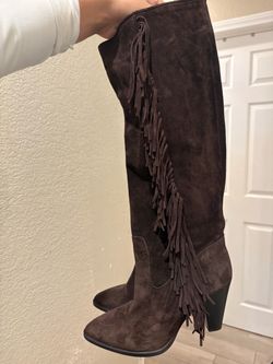 ZARA Fringe, suede boots