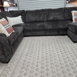 Dark Gray U-Shaped Sectional Couch with 🚛 FAST SAME DAY DELIVERY! 🚚