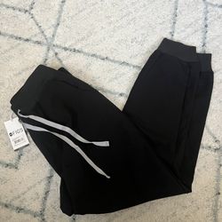 FIGS NWT Women’s Black Scrub Pants High Waisted Zamora Joggers Medium Petite M/P