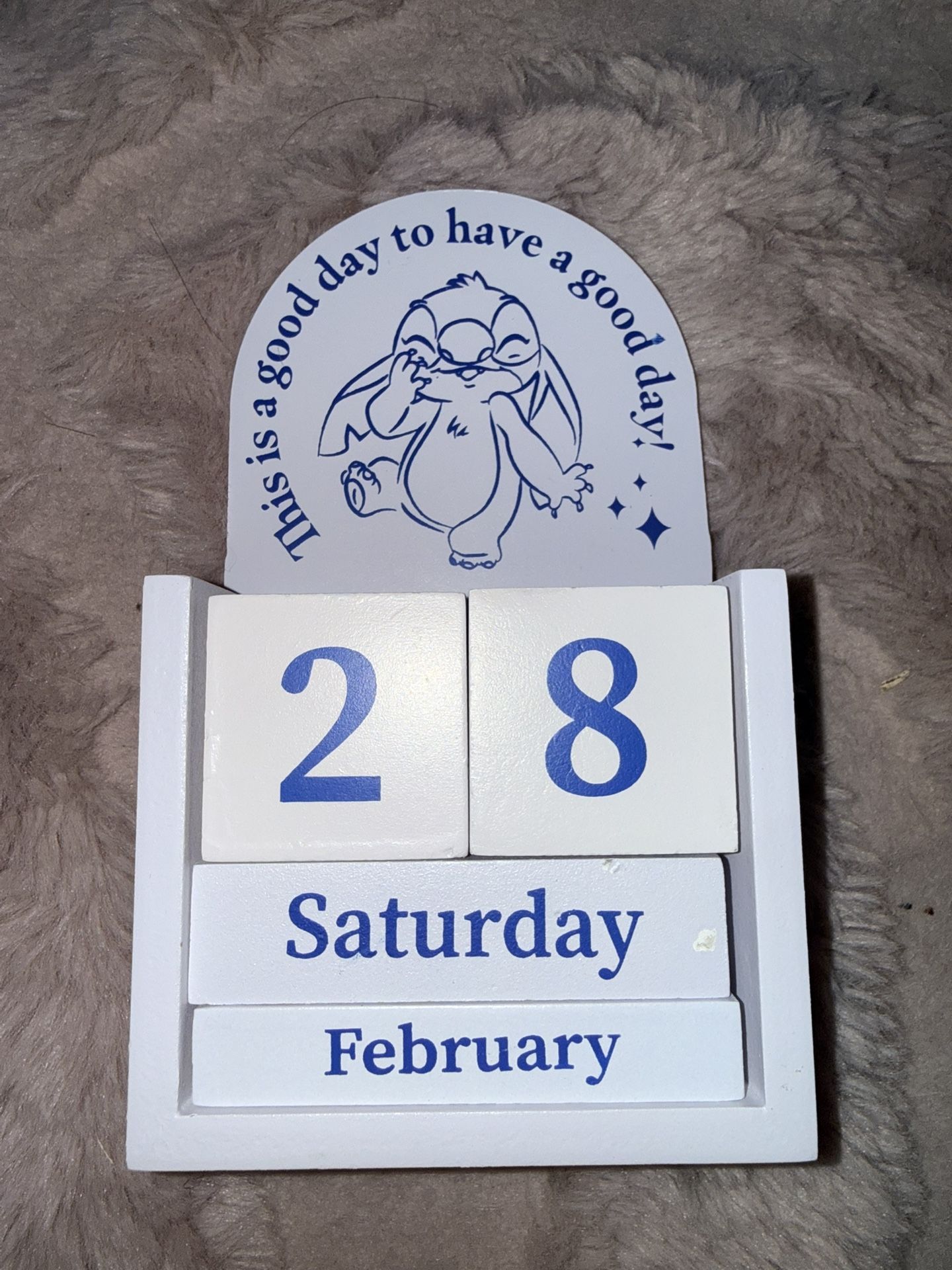 Stitch Wooden Block Calendar