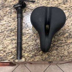 27.2 MM Bike Seat Post And Seat With Shock Absorber