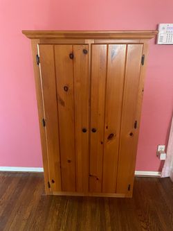 Vintage pine wood cabinet