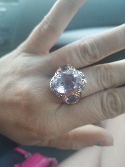 Really pretty large ring gem sterling silver