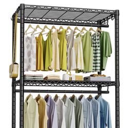 Black Metal Closet Or Pantry Shelf 