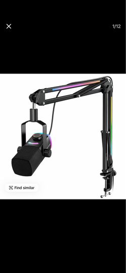 FIFINE AM8ProT Gaming Microphone Kit XLR USB Dynamic PC Mic with RGB Lighting