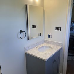 Bathroom Vanity and Sink - Quartz Cambria Warwick