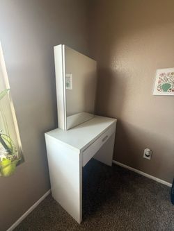 White vanity