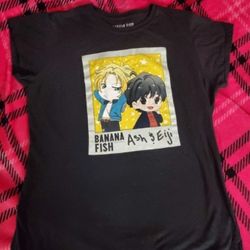 Banana Fish Anime Black T-shirt