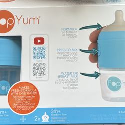 PopYum Bottles— Blue—4, 5oz Bottles 