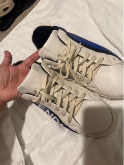 Fendi White Leather Low-Top Sneakers