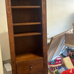 Beautiful wood cabinet.