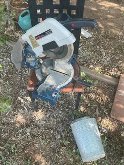 RYOBI miter saw ready to be put to work