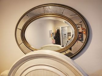 Oval mirror heavy and solid