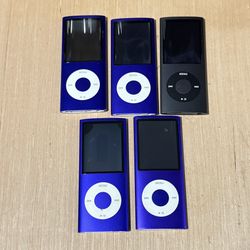 Lot of 5 iPod Nano A:1285 8/16GB BROKEN Need New Batteries Parts/Repair Read Blw