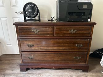 Dark wood dresser