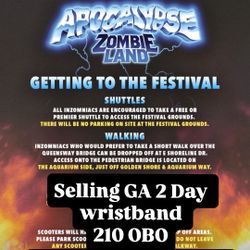 Selling GA Apocalypse 2 Day Wristband 