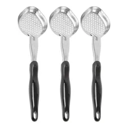 New Vollrath 5 oz Black Handle Perforated Spoodles Lot of 3