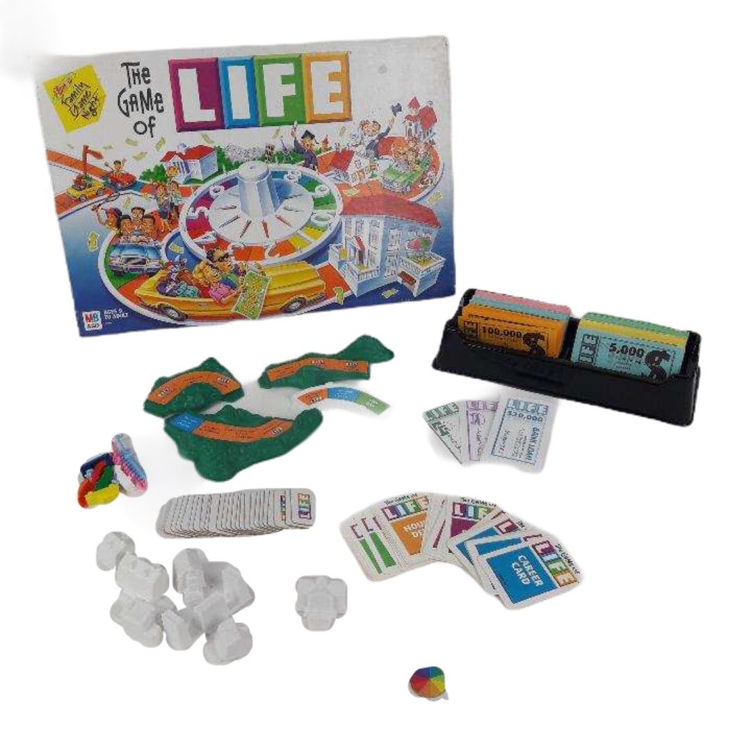 Vintage game of life board game complete set