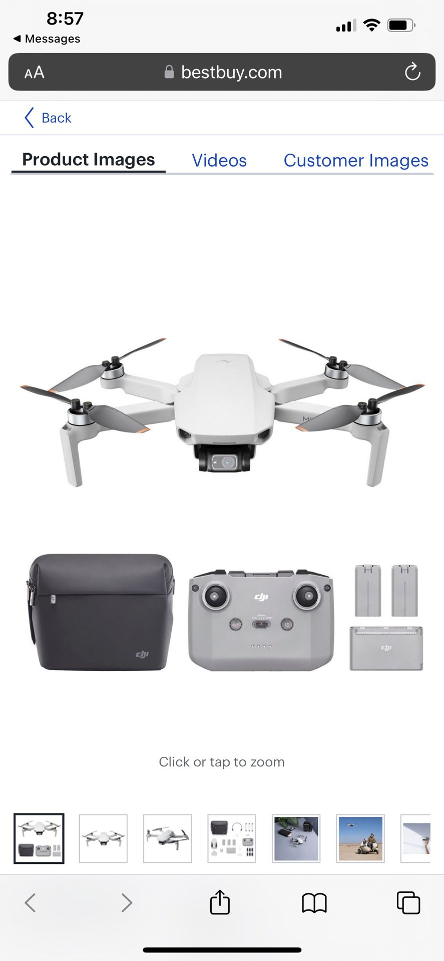 Drone DJI - Mini 2 Fly More Combo Quadcopter with Remote Controller