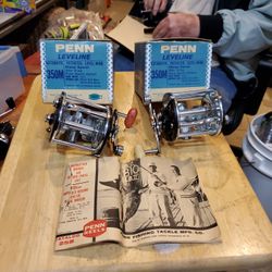 2 Penn Leveline 350m Metal Spool Call For More Imfo. With Wrenches 