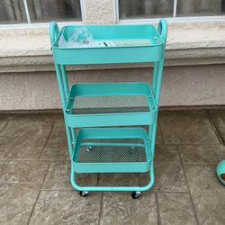 Fresno - New Blue Metal Bar Cart -$15 Each Firm Price