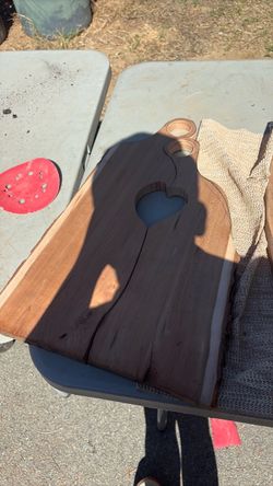 Handmade Wood Charcuterie Board with Heart Cutout