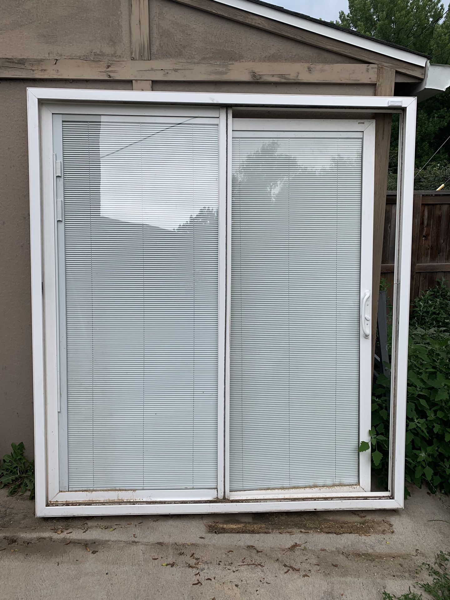 72” Sliding Glass Door w/ built in blinds