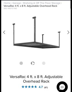 VersaRac 4ft X 8ft Adjustable Rack Overhead Rack
