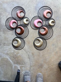 Metal Circle Wall Art Decor Set of 2