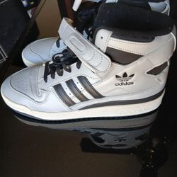 Adidas Forum 84 High Top Mens Casual Shoes Silver Black Size 10