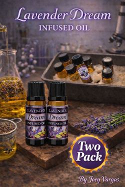 Two pack Lavender Dream Organic Homemade Infused Oil CAPACITY: 5ml 1/6oz