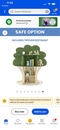 Bookshelf Delta children tree shape